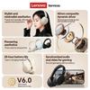 Original Lenovo LS108 Bluetooth 6.0 Headphones Wireless Gaming Sports Headset Stereo Surround Sound ENC Noise Cancelling Long Battery Life