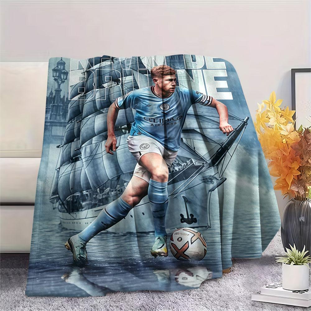 KDB Football Maestro Blanket, High Quality Comfortable for All Seasons, Home Decor, Warmth and Comfort