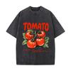 Tomato Fresh From The Orchard Just Like The Old Days Washed Vintage Short Sleeve Loose Streetwear Tee