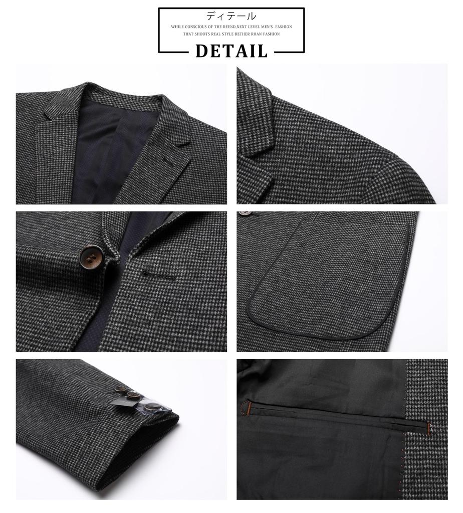 FHLHY Long Sleeve Tailored Available In Large Sizes Men's Slim-Fit Jacket, Casual, Business, Stylish,