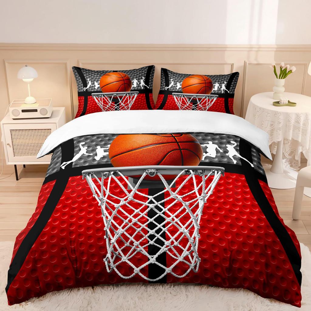 Basketball quilt cover bedding sports theme 3D digital printing three or four-piece set