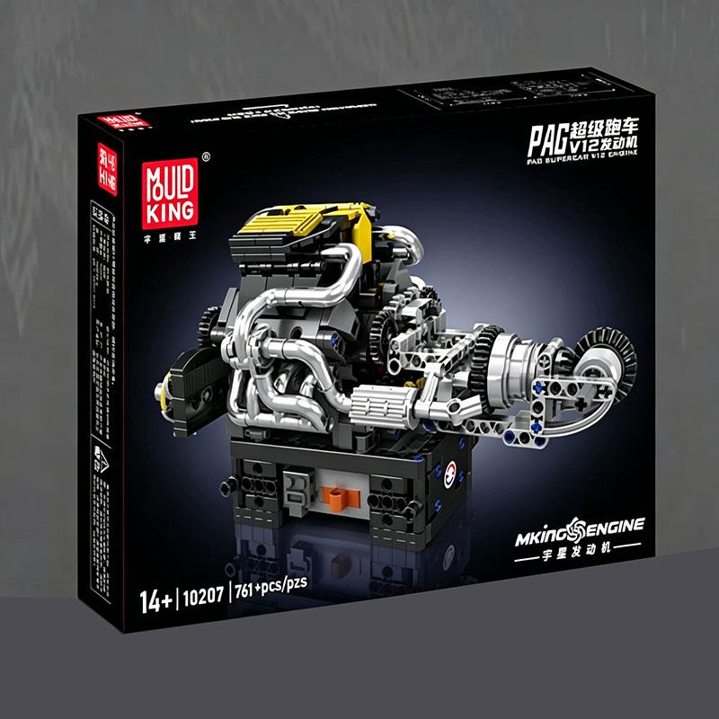 Mould King 10088 535pcs Technical Electrically Driven V8 Engine Building Block Model Kit For Adults Creative Assembly Brick Toys