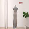 European and American heavy industry beaded tube top sequined hip pendant long party dinner dress dress