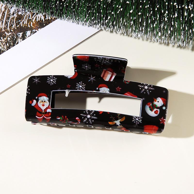 Weihnachts-Haarklammer: Weihnachtsmann, Lebkuchenmann, Schneemann, Rentier - Festliches Haaraccessoire