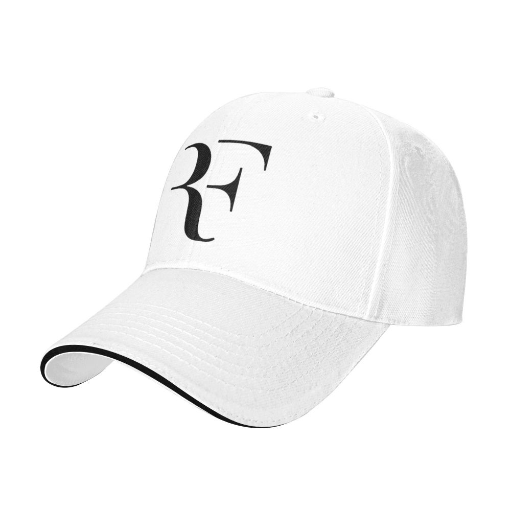 XIXIGO Cap Heren Dames RF Roger Federer Patch Tennis Hoeden gebogen Baseball Petten Polyester Hoed Trucker Hoed Verstelbare Zon Hoeden Zomer One Size