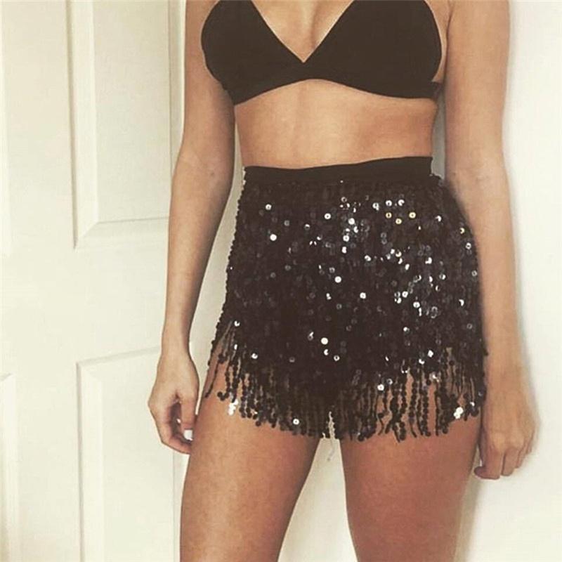 Buy Tassel Fringe Sequin Women Skirt 
