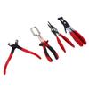 4 Pcs Hose Clamp Pliers Kit High Carbon Steel Ergonomic Fuel Line Pliers Set for Wiring Electrical Maintenance