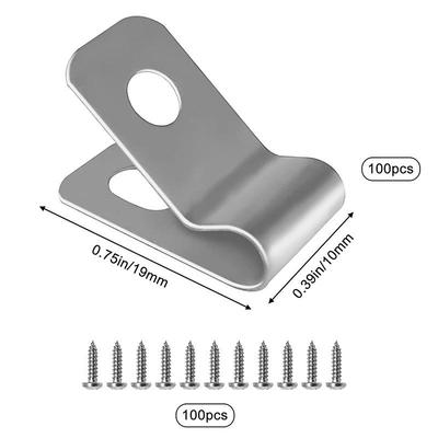 100 Buc Cleme Aluminiu pentru Gard Cleme Metalice pentru Gard pentru Animale de Fermă Grădină Cleme de Fixare pentru Gard pentru Fixarea Gardului