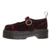 Dr. Martens Addina Estilosos Confortáveis Sapatos Mary Jane de Sola Grossa Sapatos Femininos Vermelho Cereja 32098600