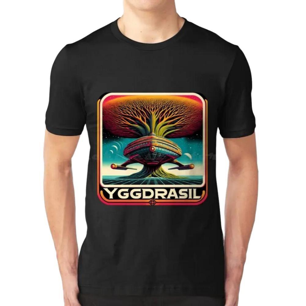 Yggdrasil Space Tree Retro T-Shirt