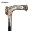 Silver Resin Wolf Tree Root Head Walking Cane Fashion Decorative Steel Stick Gentleman Elegant Cosplay Cane Knob Crosier 94cm