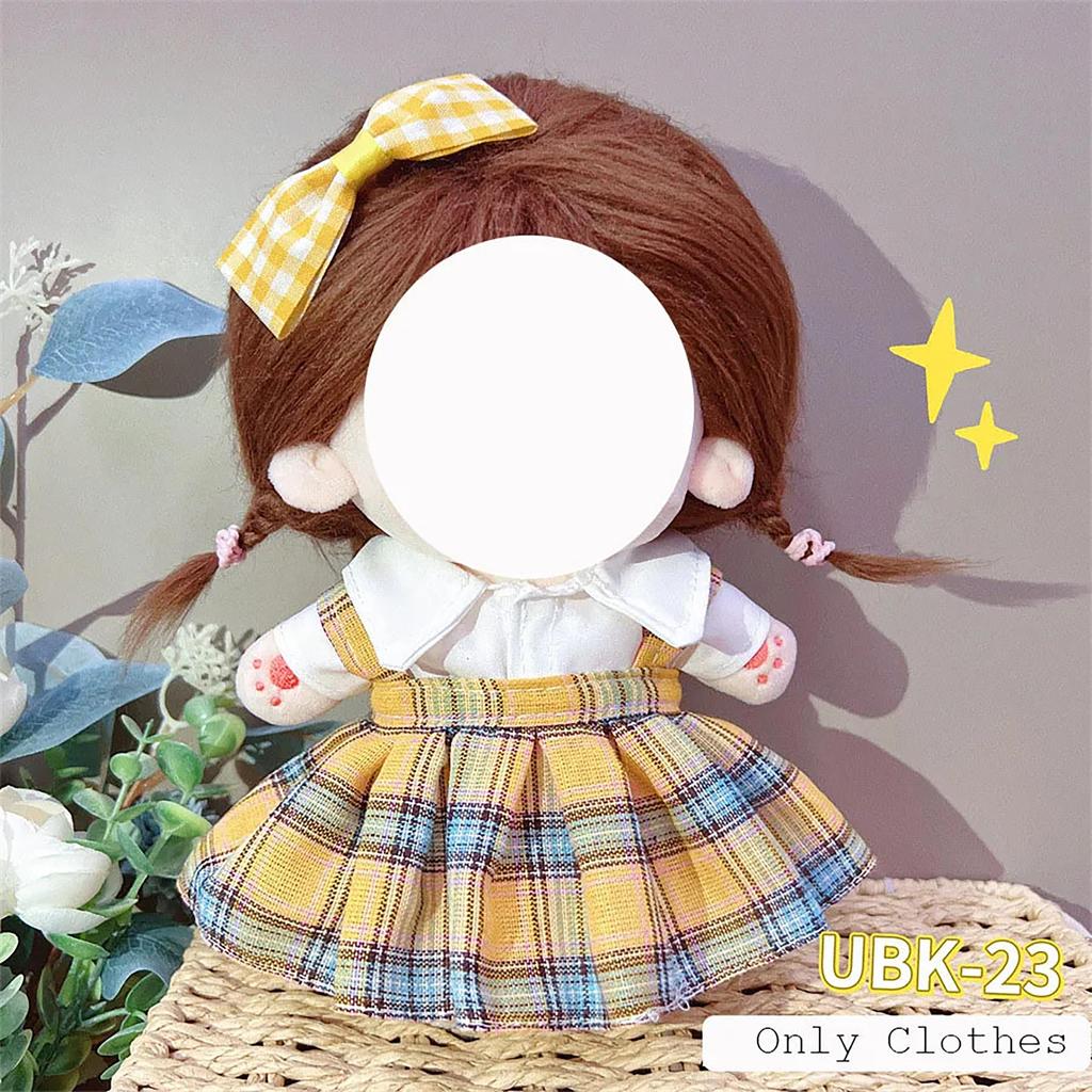 Cute Sweet 20cm Plush Cotton Doll Dress Doll Costume Change Clothes Kids Toys Soft Dolls Clothes Collection Gift