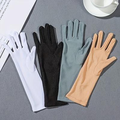 Damen Sonnenschutzhandschuhe Handgelenkschutz Einfarbig Modeaccessoires Gestickte Blumen Sonnenschutz 4 Farben