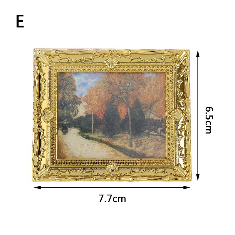 1:12 Dollhouse Miniature Oil Painting Decoration Dollhouse Accessories Painting