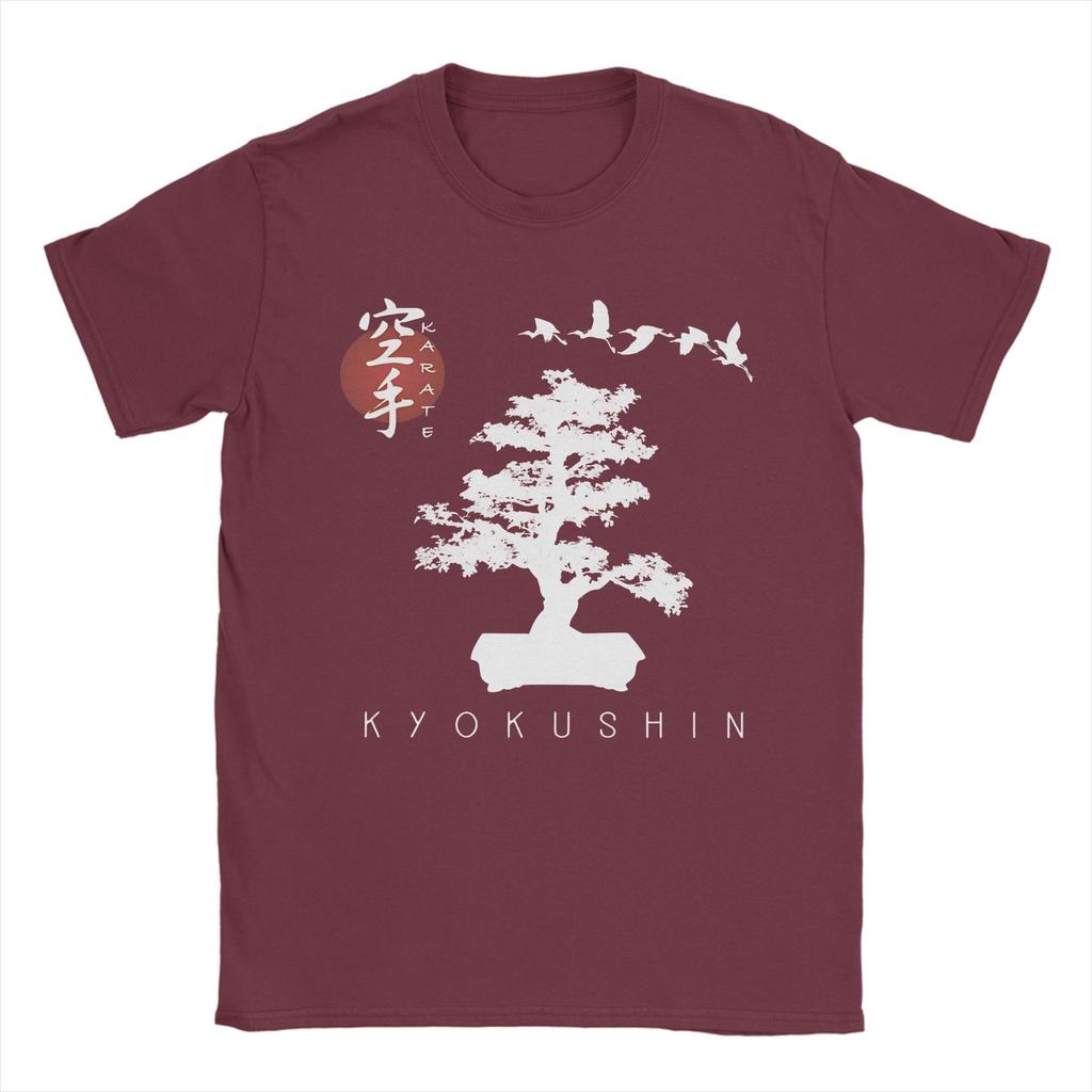 Bonsai Tree Kyokushin TShirt Summer Vintage T Shirts 100 Cotton Hip Hop Tshirt For Men Loose Top Tees
