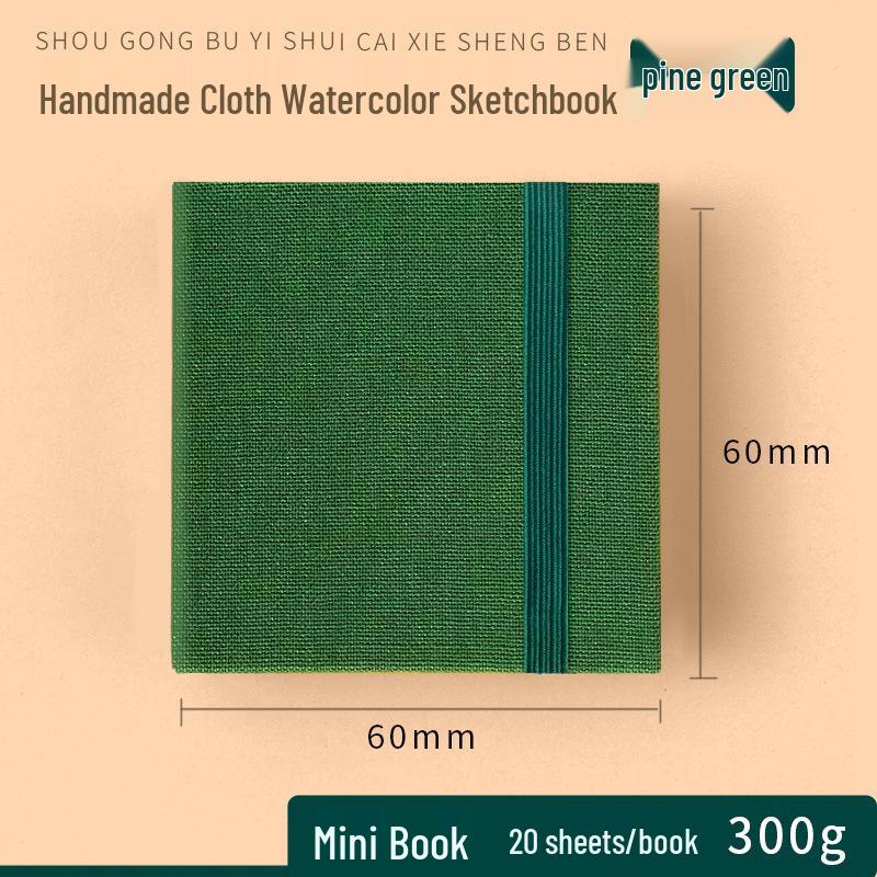 

Feileniao Portable Mini Cloth Watercolor Sketchbook - 300g Palm-Sized Handmade Fountain Pen-Friendly Light Color Painting Book Watercolor Book