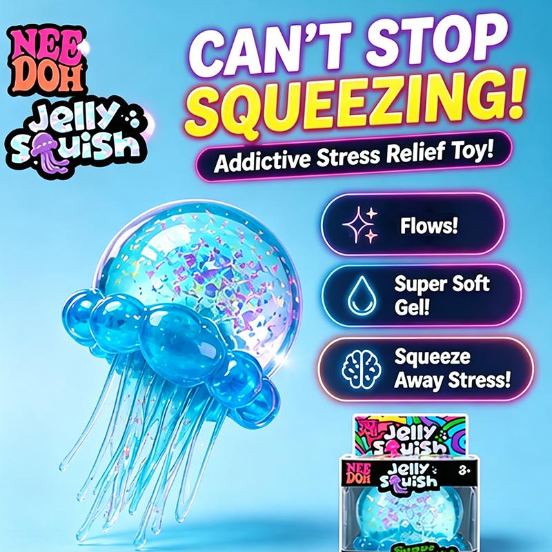 Bai Fen Bai Toys Purple 2026 New Needoh Jellyfish Squishy Fidget Toy Waterproof Water Play Squeeze Sensory Toy Decompression Gift