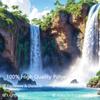 Bright Waterfall Nature Tapestry Wall Hanging, Colorful Floral Tropical Tapestry for Bedroom Living Room