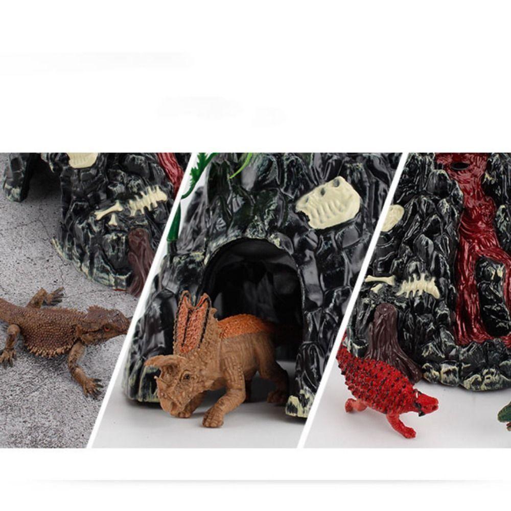 PVC Dinosaur Simulation Volcano Safety Material Volcano Simulation Scene Figure  Experiment Action