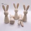 Animal Figurine for Painting Unfinished Wooden Rabbit Crafts DIY Mini Wood Bunny Easter Craft Project Blank Peg Dolls Crafting Home Decor Smooth