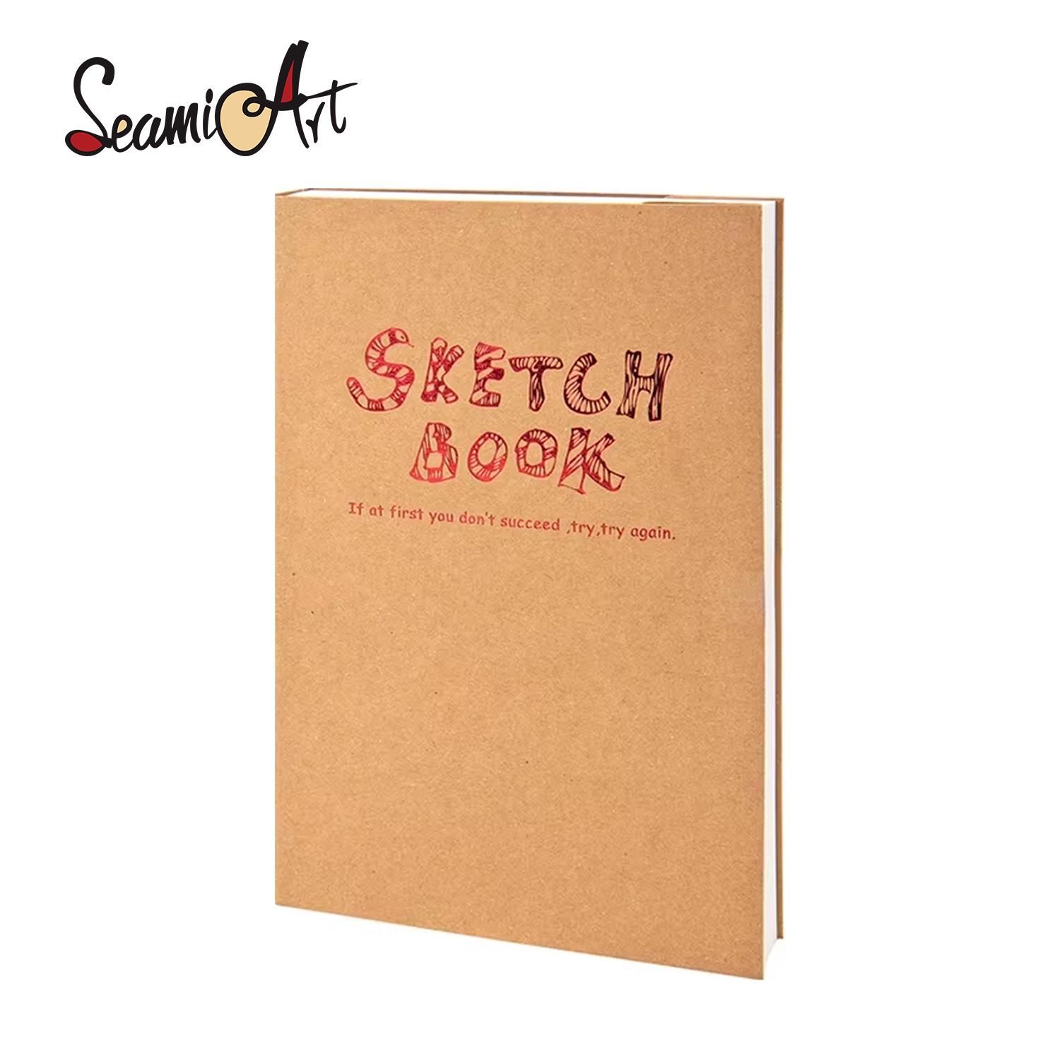 A4/a5 Sketchbook Watercolor Hardcover Art Sketchbook Drawing Kraft Paper Cover Notebook100GSM Paper/120 Sheets A5