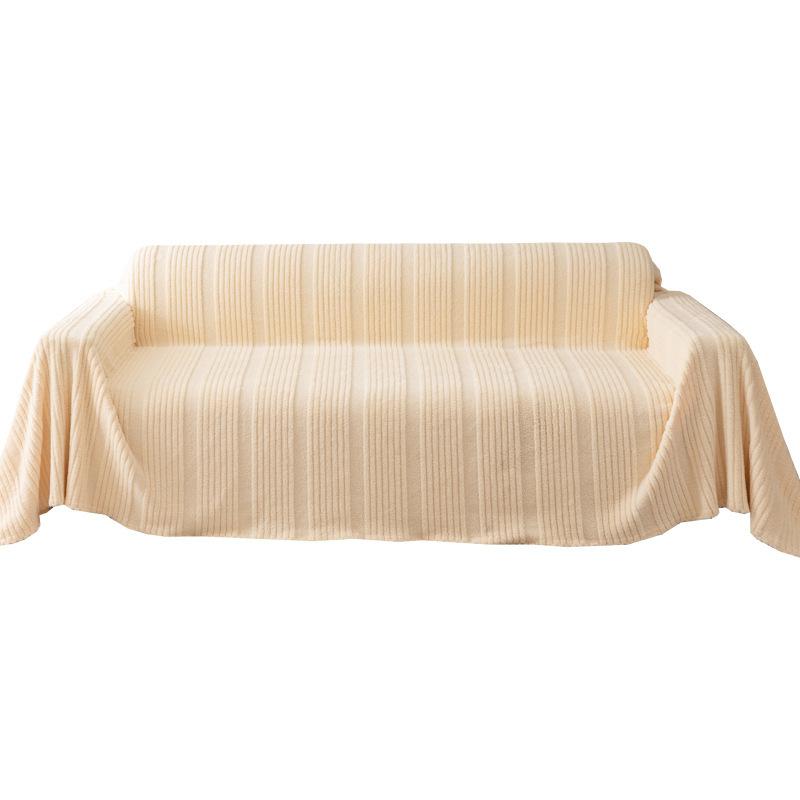 French Cream Style Sofa Cover Cloth New Winter Plush Sofa Cover High-end Non-slip Living Room Cushion
