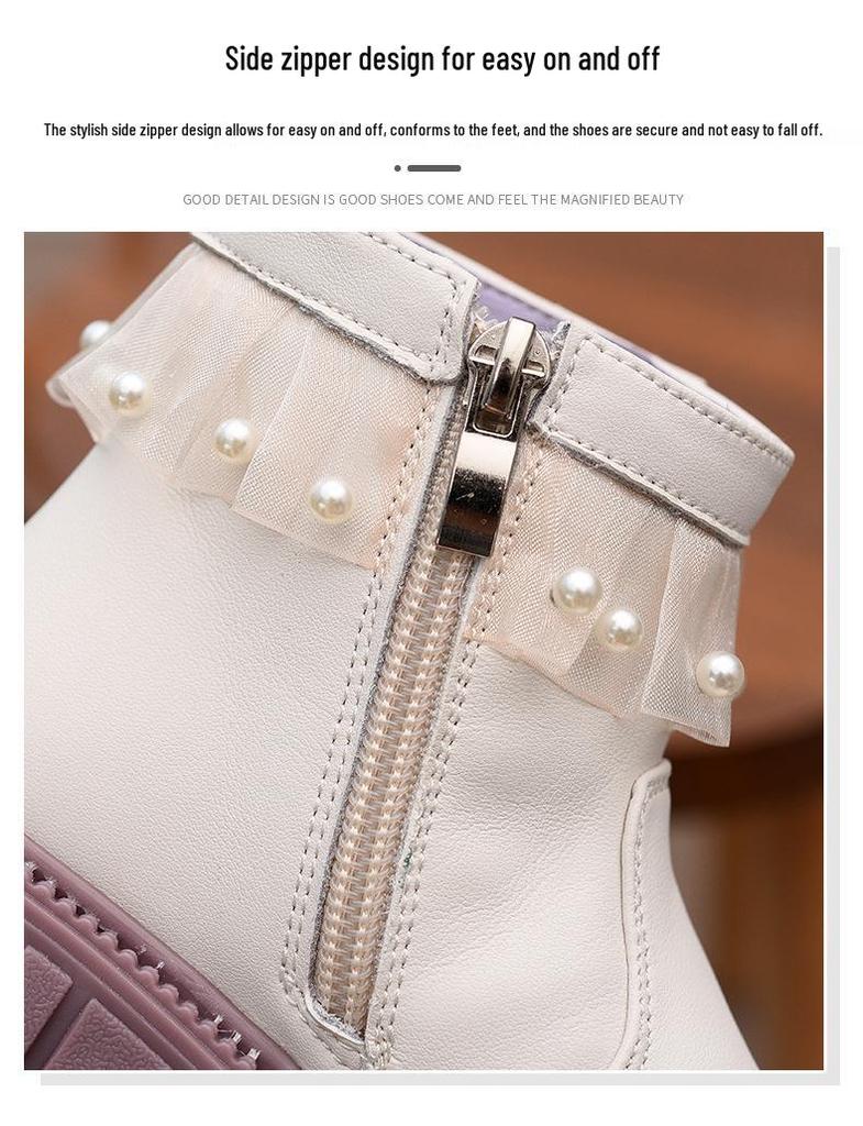 Girls' Princess Cartoon Fleece-Lined Autumn/Winter Boots - 2025 New Style Short Boots