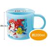 Skater Lunch Box Plastic Cup, 200ml, for Kids, Antibacterial, Dishwasher Safe, Made In Japan, Disney Ariel, 24 KE5AAG