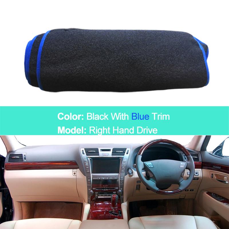 For Lexus LS460 LS460L LS600L LS460H LS600H 2006- 2011 2 Layers Car Dashboard Cover Carpet Cape Rug Pad Carpet Dashmat Sun Shade