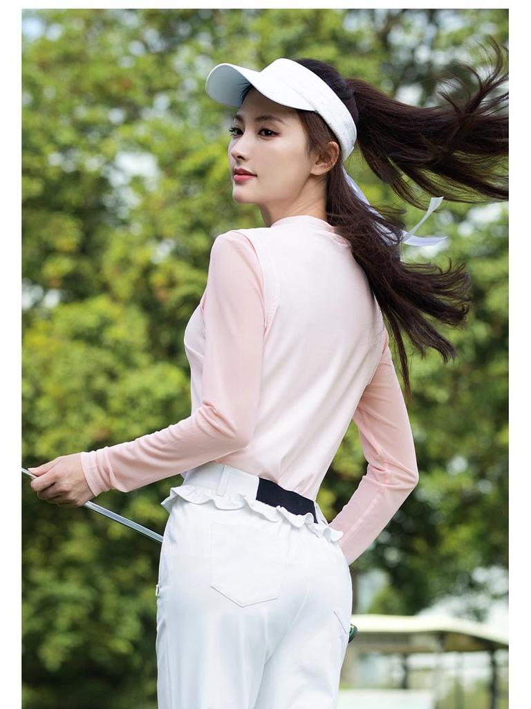 Women's 2026 Spring/Summer Golf Sportswear: Breathable Long Sleeve T-shirt & Top Two-Piece Set