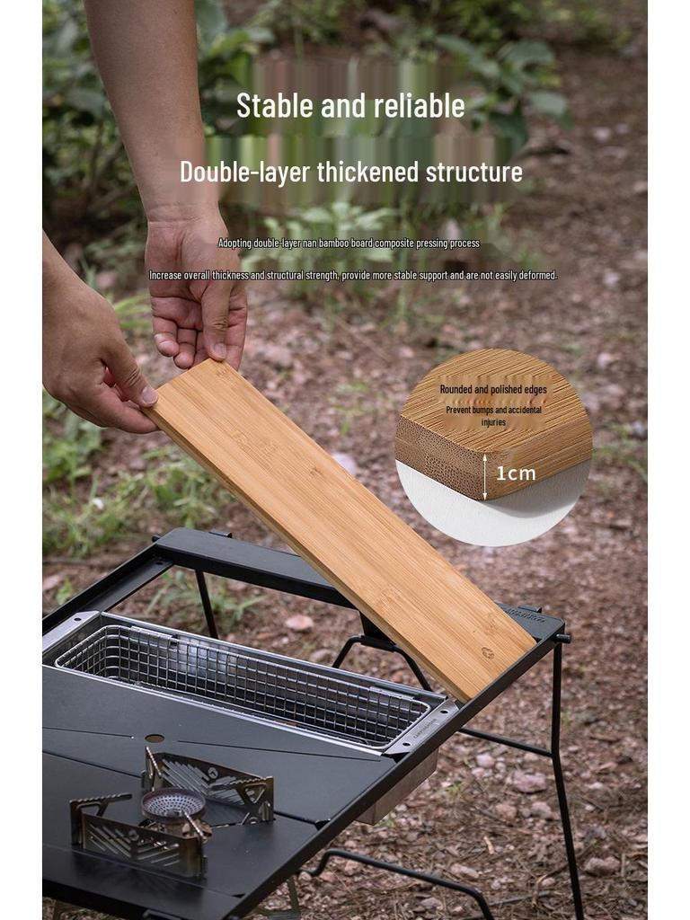 Tavolo da Campeggio Coleman CK-P25 in Bambù per Tè e Taglio con Storage