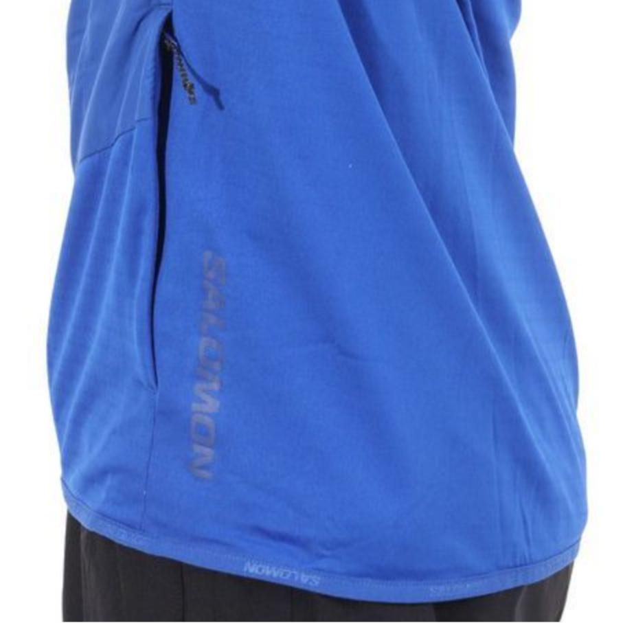 Salomon Outline Solid Color Zip Long Sleeve Jacket Men Jacket Blue LC2151800