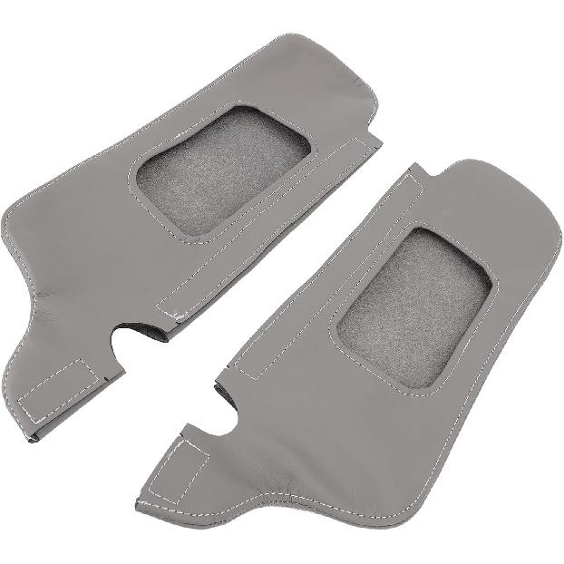 Sun Visor Protector Cover for 1994-2004, PU Leather, Gray, 2 Pieces