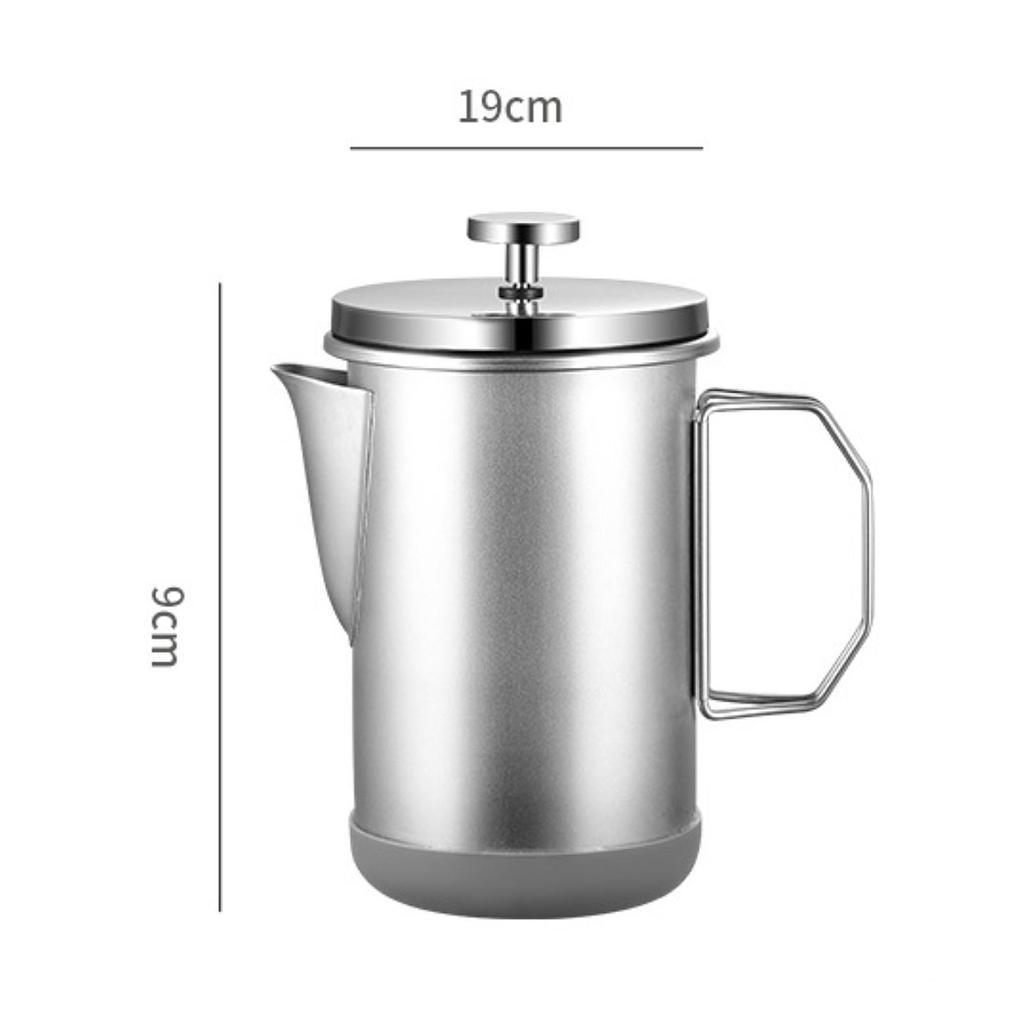 Französische Kaffeemaschine 1000ml Großes Fassungsvermögen mit Filter Kein Kaffeesatz Espressokessel für Zuhause Reise Büro Camping Kaffeebar