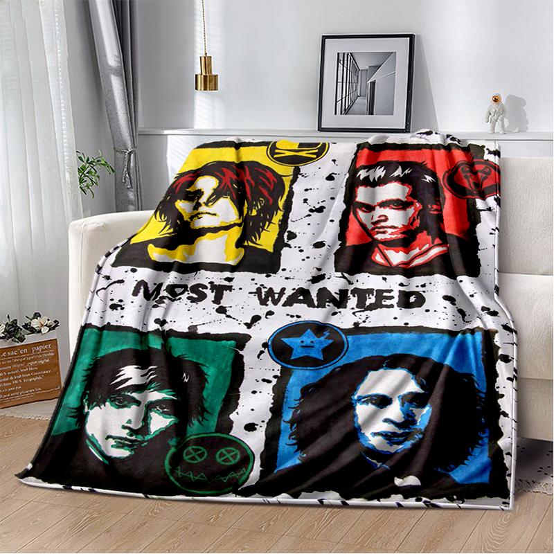3D My Chemical Romance Band Gerard Way Soft Plush Blanket,Flannel Blanket Throw Blanket for Living Room Bedroom Bed Sofa Cover