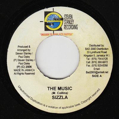 7inch Record SIZZLA - The Music NONE Steven Stanley  2006 Jamaica Reggae, Ska & Dub Used