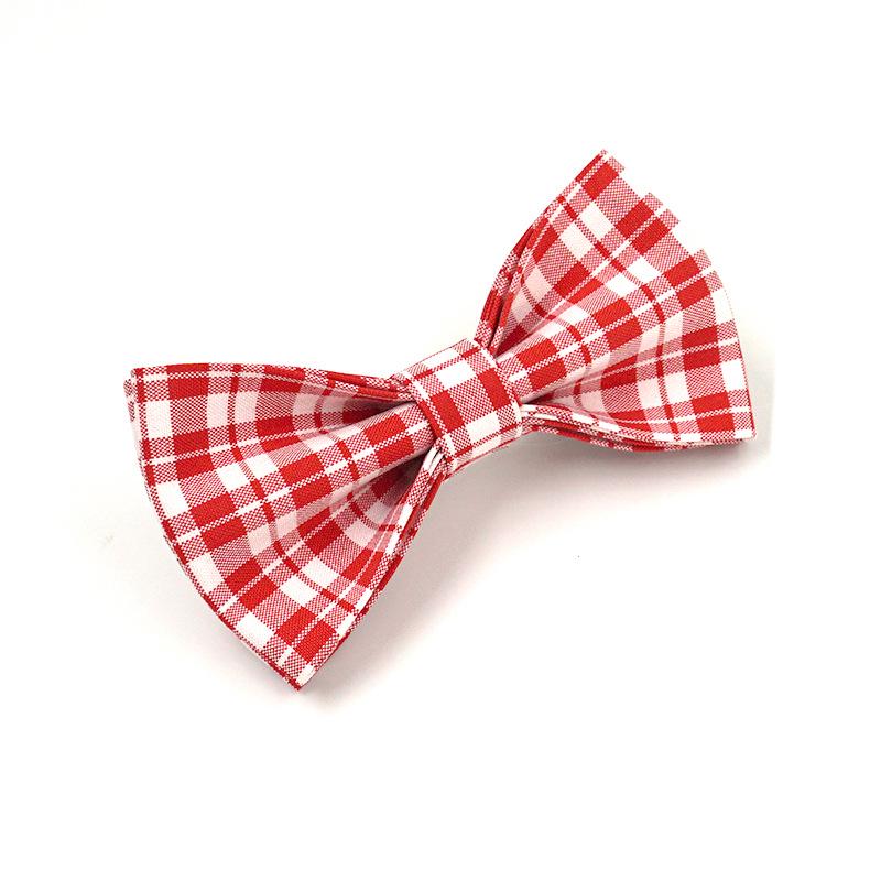 Mihha Boss Red & White Plaid Pet Bow Tie Collar S: 10x6 cm красный