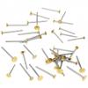 100 piezas de Acero Inoxidable 304 Postes para Pendientes Planos Pines para Pendientes Ajuste para Cabujones de 2 mm 3 mm Componentes para Fabricación de Joyería