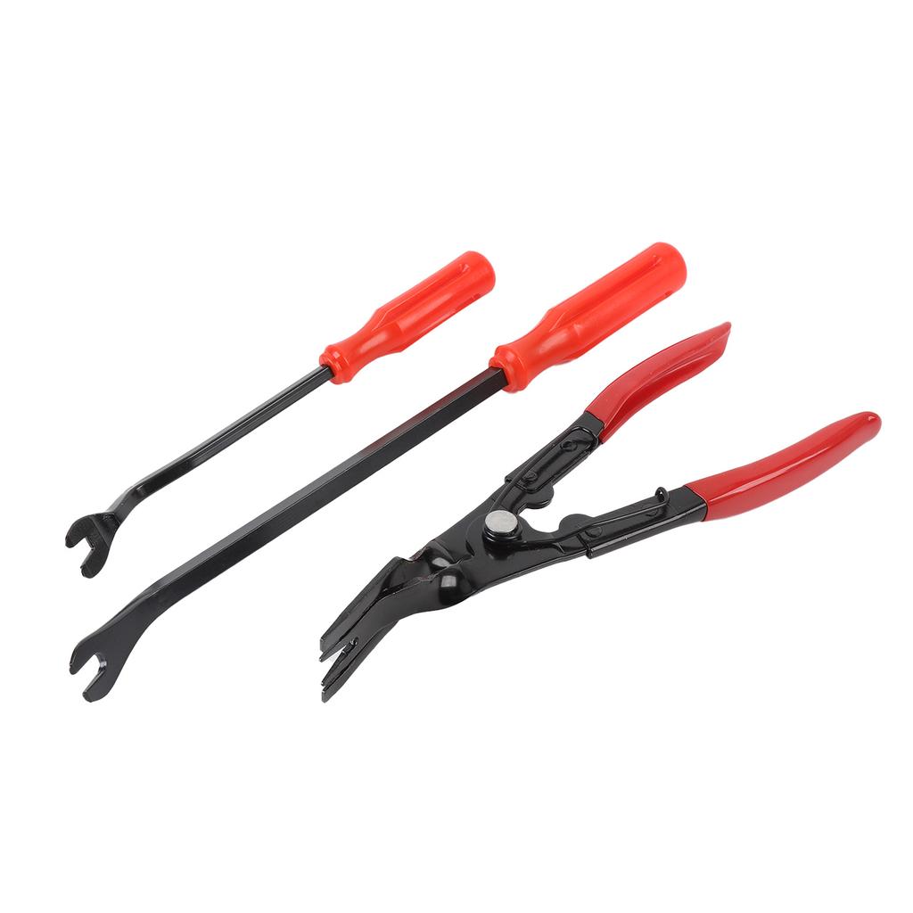 3 ST Bilklädselborttagningsverktygssats Rostfritt Stål Clipstångssats Bildörrpanel Instrumentbräda Reparationssats