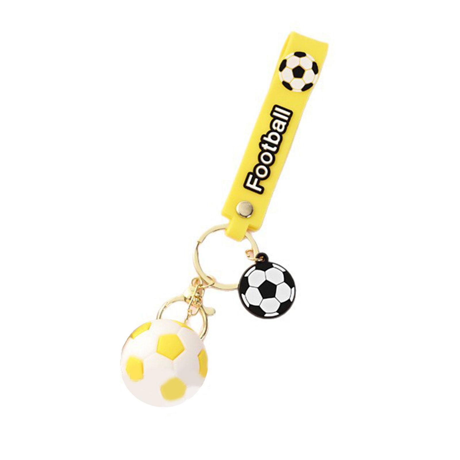 

Большой Реалистичный Брелок в виде Футбольного Мяча Мягкий Резиновый Шарм Подвеска для Сумки Украшение для Спортивных Фанатов Подарок для Пары жёлтый