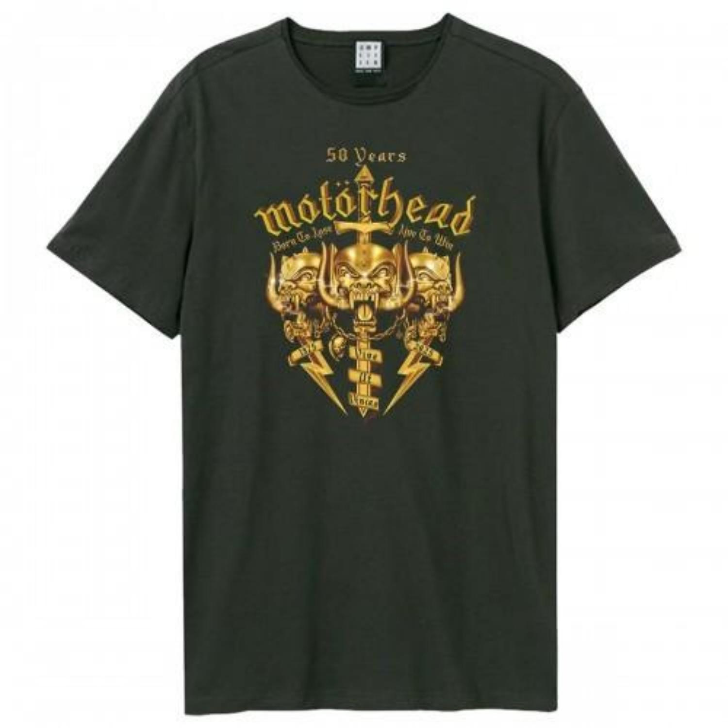 Amplified Unisex Adult Crest 50th Motorhead T-Shirt S