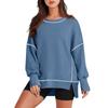 Damen Sweatshirts mit Rundhalsausschnitt, lässig, bequem, modische Outfits, Kleidung