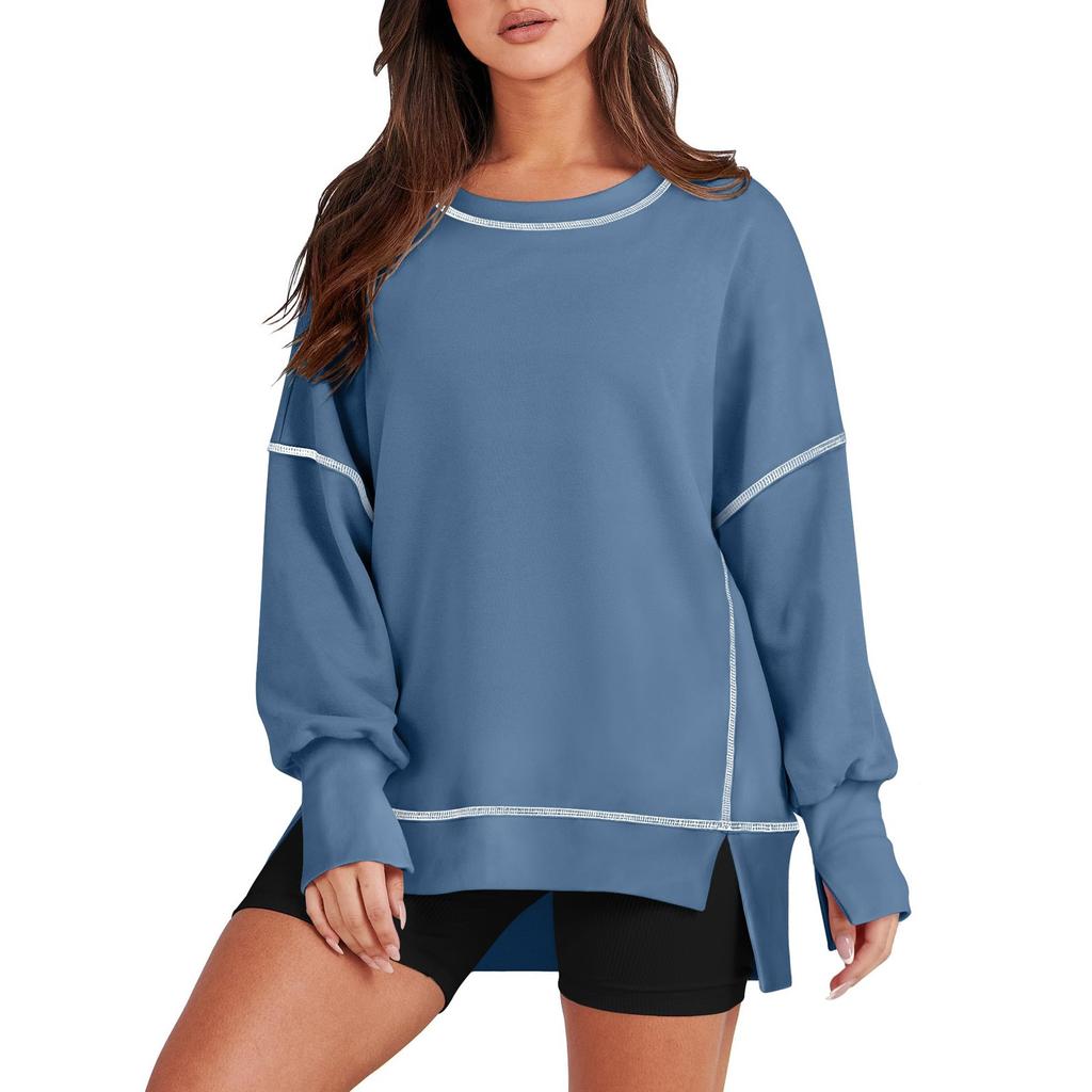 Damen Sweatshirts mit Rundhalsausschnitt, lässig, bequem, modische Outfits, Kleidung