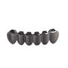 Glossy 6-Teeth Hip Hop Grillz in Gold Electroplated Copper - Exaggerated Halloween Tooth Jewelry