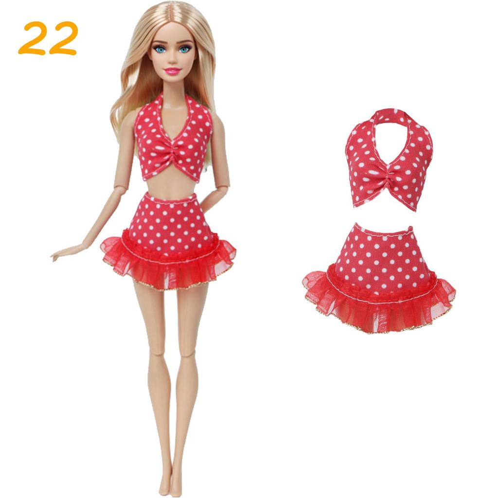 11.5'' Girl Doll Swimsuits 1/6 Doll Bikinis 11.8 Inch 30cm Beach Swimwear Clothes Summer Kids Toy Accessories