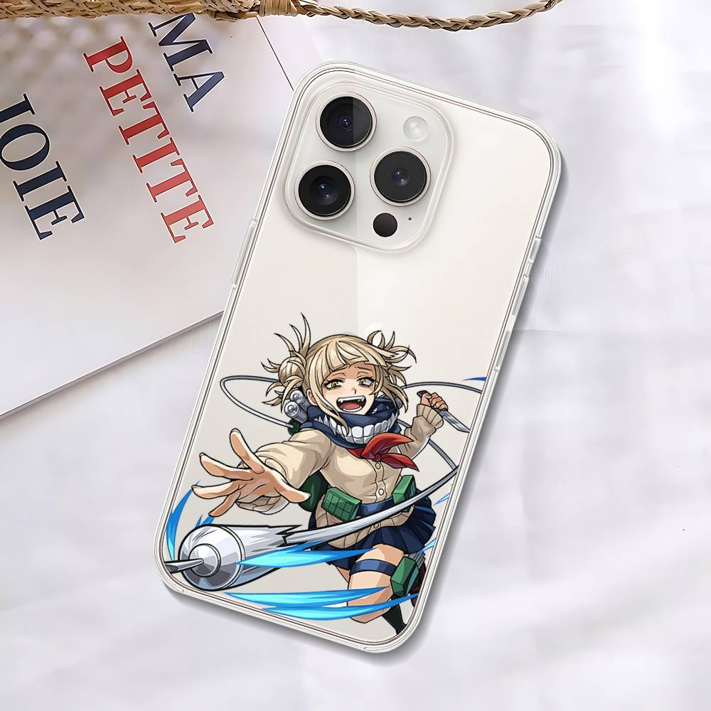 H-Himiko T-Toga Phone Case For IPhone 17 16 15 12 11 Pro Max 14 Plus 13 Mini Clear Cover Soft Funda