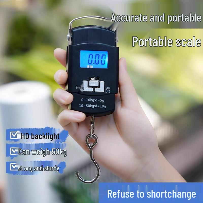 

High-Precision Portable Handheld Electronic Weighing Scale with Hook
