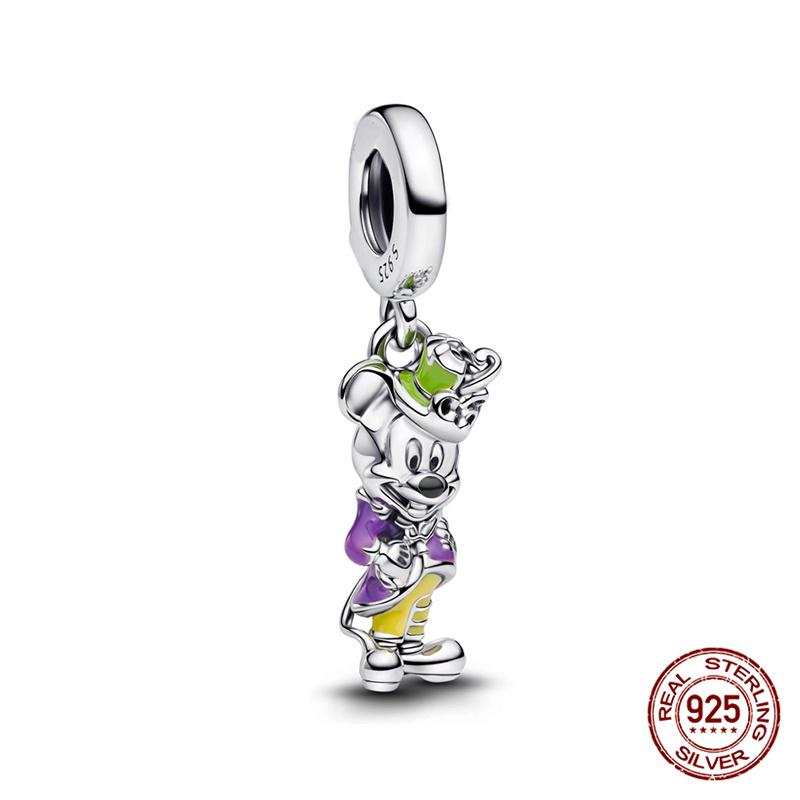 New  Mickey Minnie Beaded Marvel Lron Man Charms Plata De Leyoriginales Fit Bracelet Diy Jewelry Making Women'S Gift