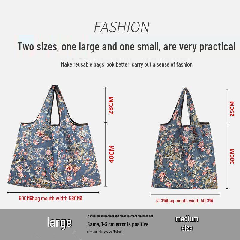 Geantă Tote Ecologică Pliabilă din Pânză Oxford - Mare, Portabilă, Impermeabilă pentru Cumpărături