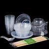 YOUAO Disposable Crystal Tableware Set for 20